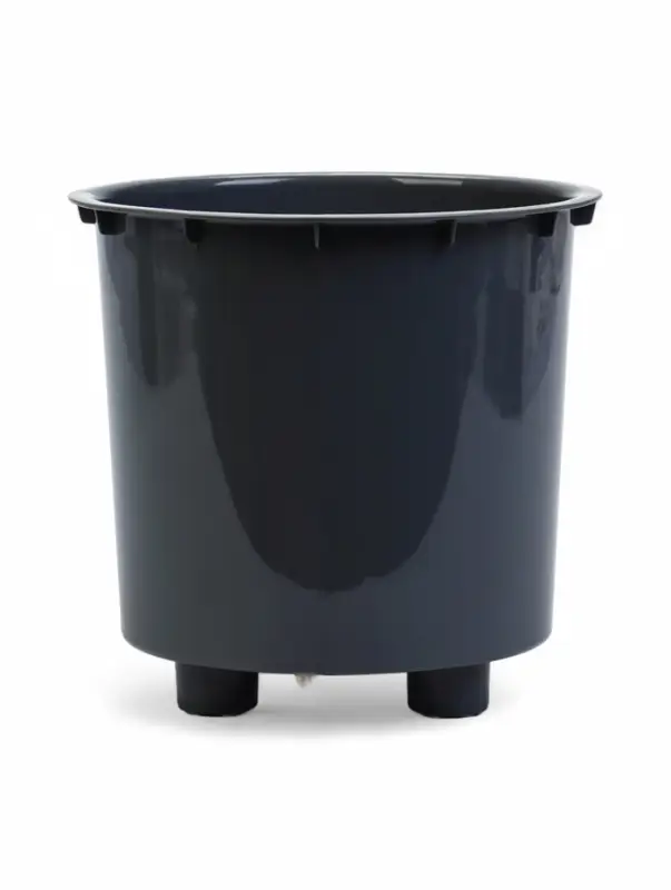 Кашпо со вставкой 2,3 л d15,7 см h15,2см  Кашпо со вставкой 2,3 л d15,7 см h15,2см "Desert" пластик серый