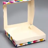 Коробка складная Happy Birthday, 20×20×4 см