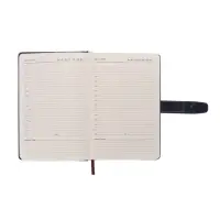 Ежедневник недатированный формат А5, с хлястиком, 128л, линия, пвх, Синий Ежедневник недатированный формат А5, с хлястиком, 128л, линия, пвх, Синий