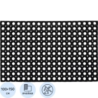 Коврик входной резиновый Luscan Professional 100x150х1,6 см черный