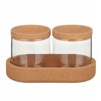 VETTA ЭКО Набор банок для хранения, 2шт., 300мл, 18х9,6х10см, стекло, пробка