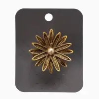 Кольцо для платка "Цветок Астра", цвет белый в чернёном золоте Кольцо для платка "Цветок Астра", цвет белый в чернёном золоте