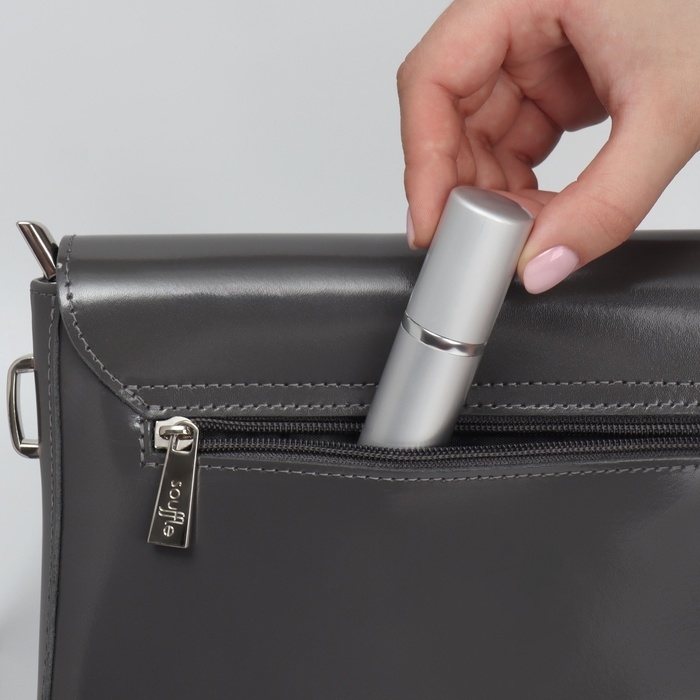 Флакон для парфюма, с распылителем, 10 мл, цвет серебристый Флакон для парфюма, с распылителем, 10 мл, цвет серебристый