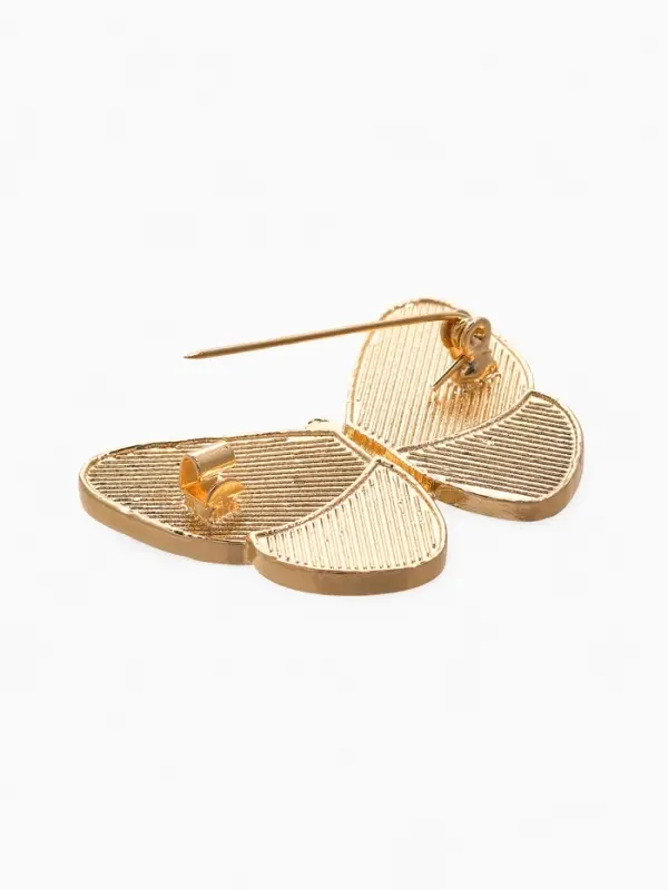 Брошь  Брошь "Бабочка" под перламутр, цвет бело-серый в золоте