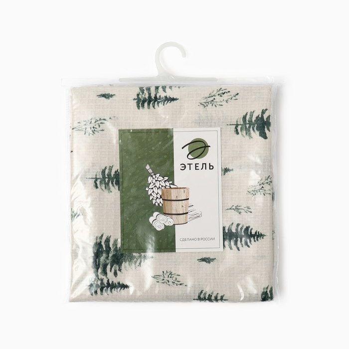 Простыня для бани Простыня для бани "Ёлочки" 150х180 см, хлопок, ваф. полотно