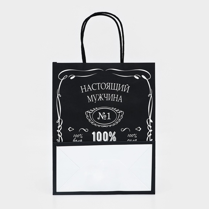 Пакет крафт «Настоящий мужчина», 22 х 12 х 27 см, 1 шт Пакет крафт «Настоящий мужчина», 22 х 12 х 27 см, 1 шт