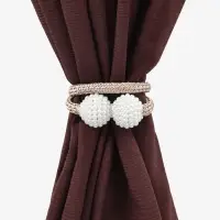 Подхват для штор &laquo;Шарики из бисера&raquo;, d=3&times;40 см, белый, бежевый