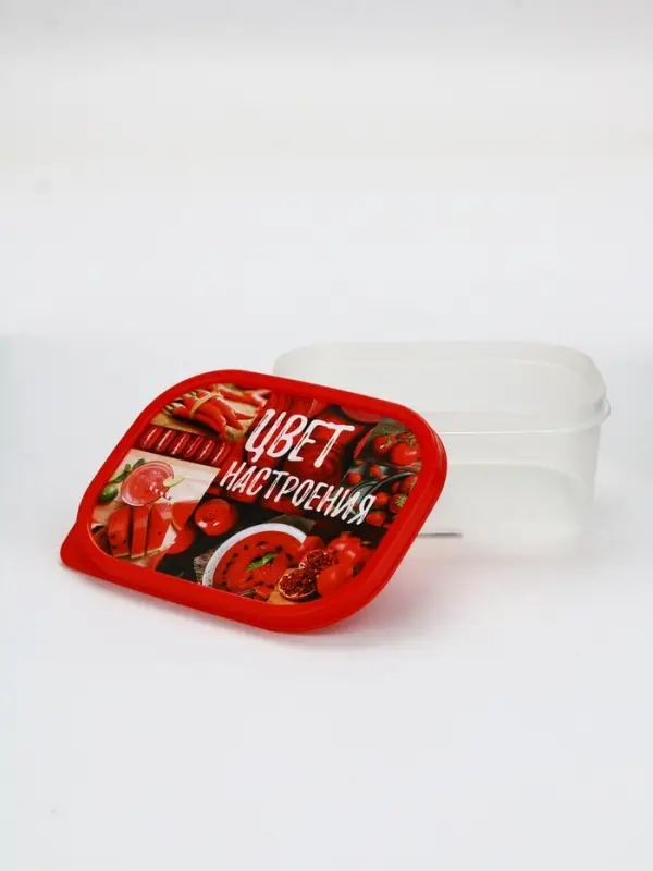 Ланч - бокс прямоугольный &laquo;Цвет настроения красный&raquo;, 500 мл