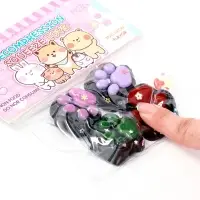 Сквиш антистресс - игрушка &laquo;Чёрные лапки&raquo;, с блёстками, 4 шт.