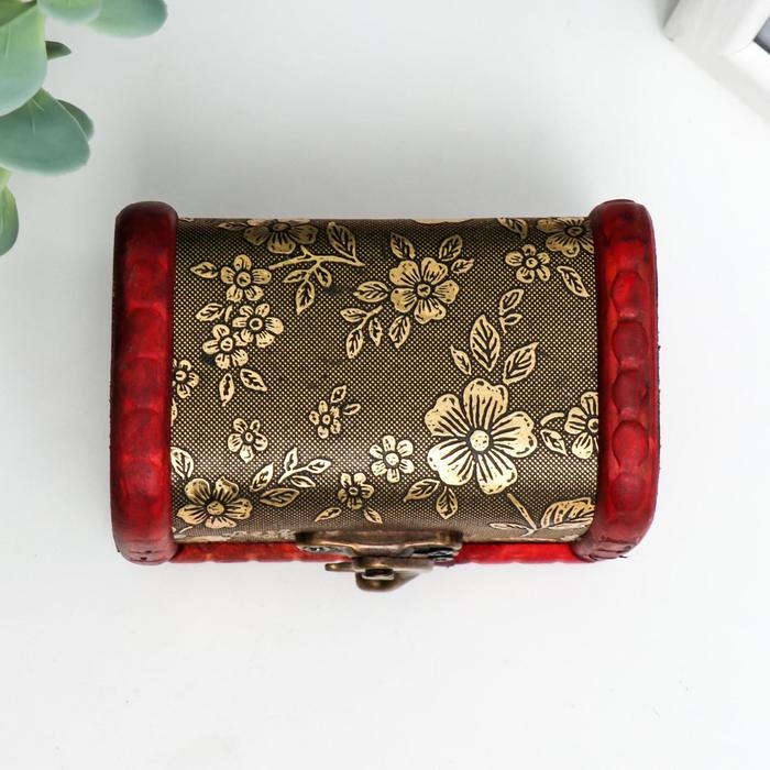 Шкатулка сундучок дерево  Шкатулка сундучок дерево "Незабудки" 6х5,8х8,4 см