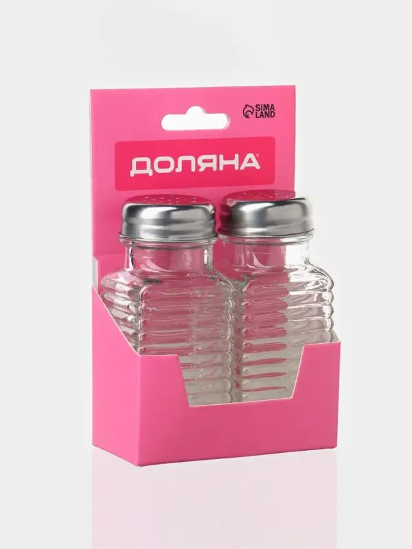 Набор для специй Доляна &laquo;Кафе&raquo;, 2 предмета: солонка, перечница 100 мл, стекло