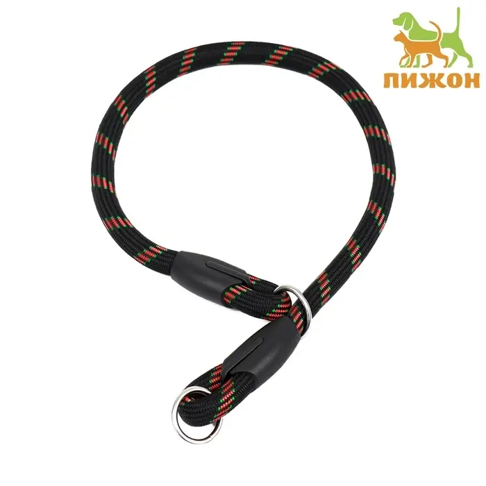 Ошейник - удавка для собак, 1.2&times;60 см, чёрный