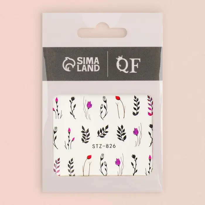 Слайдеры для ногтей «Тюльпаны», разноцветные Слайдеры для ногтей «Тюльпаны», разноцветные