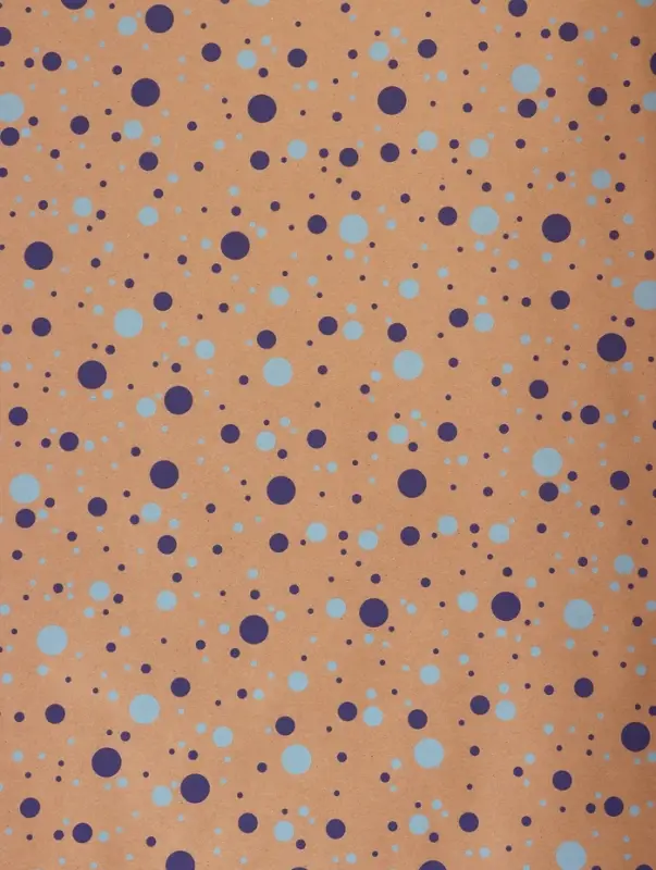 Крафт бумага «Конфетти» синий/голубой на коричневом фоне, 0.72×10±5% м, 60 г Крафт бумага «Конфетти» синий/голубой на коричневом фоне, 0.72×10±5% м, 60 г