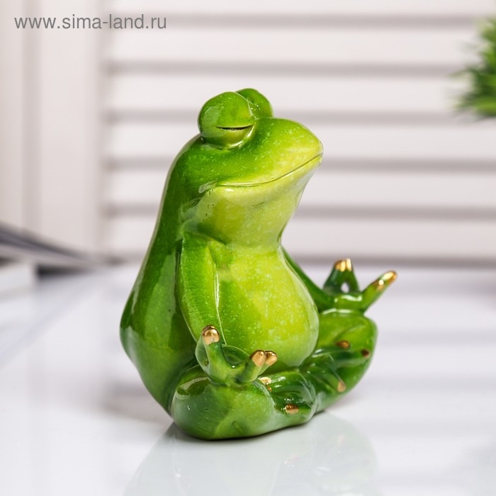 Сувенир полистоун лак Сувенир полистоун лак "Лягуха-йог" МИКС 15х12,5х5,5 см