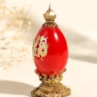 Свеча декоративная "Пасхальное яйцо на подставке" 5х11 см, 97 гр