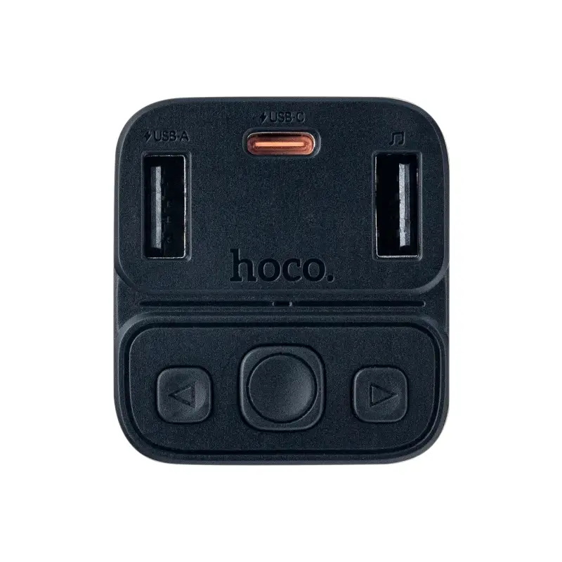 Трансмиттер АЗУ E87 HOCO PD20W + 2 USB car BT FM чёрный