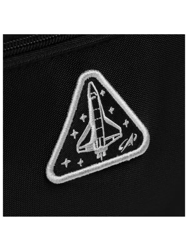 Рюкзак текстильный РОСКОСМОС х ONLYTOP, 42&times;28.5&times;14, с карманами, чёрный