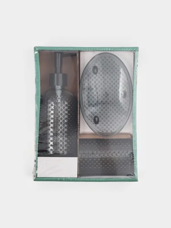 Набор для ванной Набор для ванной "Капель", 3 предмета (дозатор для мыла, стакан, мыльница)