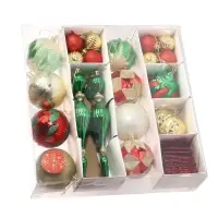 Ёлочные игрушки &laquo;Ассорти&raquo;, новогодние, набор 42 шт., красный/зелёный