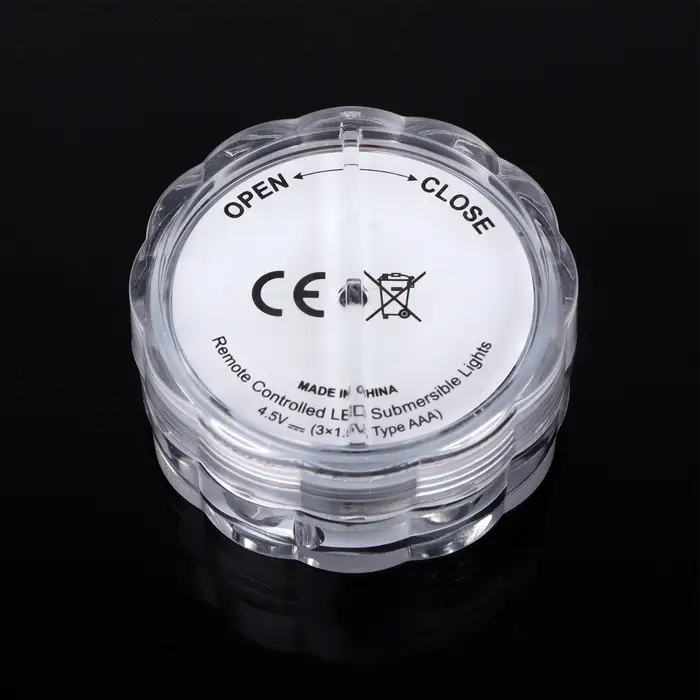 Светильник подводный с ПДУ, 10 LED, 3 Вт, IP68, RGB, от батареек 3хAAA