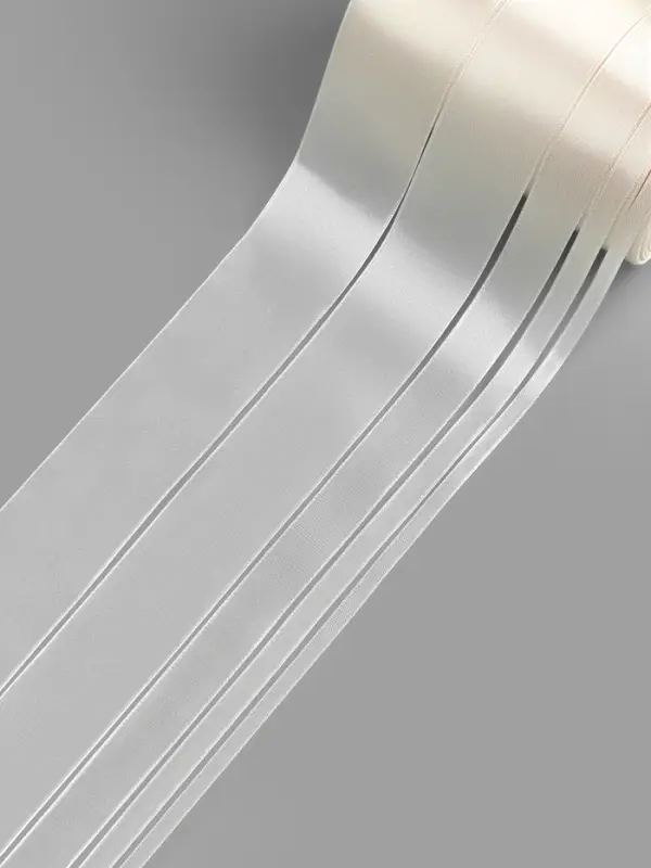 Атласная лента, набор 5 шт., 6/10/20/40/50 мм, 23&plusmn;1 м, сливочная №02