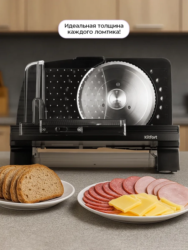 Ломтерезка слайсер для нарезки электрический КТ-9954 Ломтерезка слайсер для нарезки электрический КТ-9954