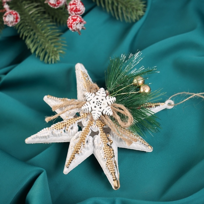 Украшение ёлочное Украшение ёлочное "Звезда счастья" 14х13 см
