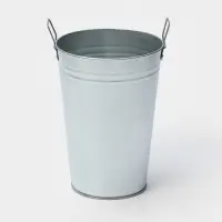 Вазон оцинкованный с ручками, 7 л, d=21 см, h=29 см, ГОСТ