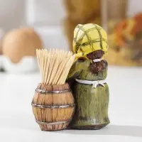 Подставка для зубочисток «Бабуля с виноградом», 9×4,5×10 см Подставка для зубочисток «Бабуля с виноградом», 9×4,5×10 см