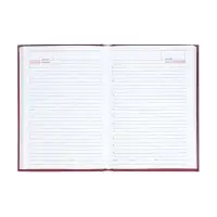Ежедневник недатированный Calligrata. Nebraska, А5, 160 листов, твёрдый переплёт, кожзам, бордовый