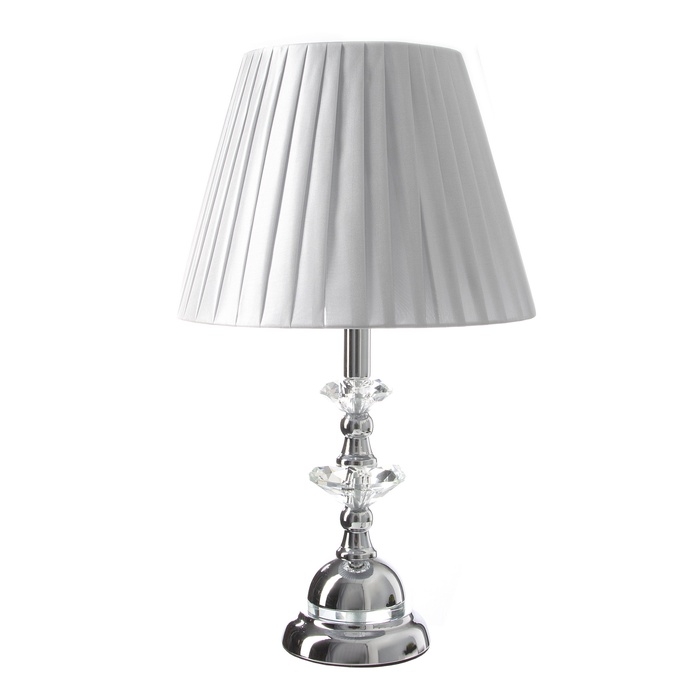 Лампа настольная Лампа настольная "Антураж" 1х40Вт Е27+ LED подсветка 3Вт хром 28х28х46см