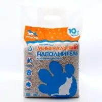 Наполнитель минеральный впитывающий &laquo;Пижон&raquo; для короткошерстных кошек, 10 л