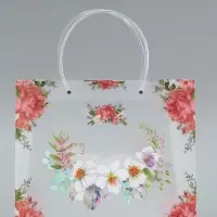 Пакет подарочный прозрачный , "Нежность" 30 х 26 х 12