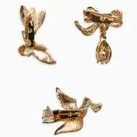 Броши "Голубь, подснежники" (набор 3шт), цветной в золоте Броши "Голубь, подснежники" (набор 3шт), цветной в золоте