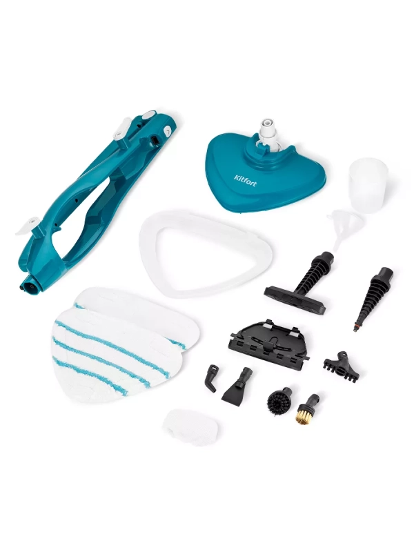 Паровая швабра с насадками для пола КТ-1081