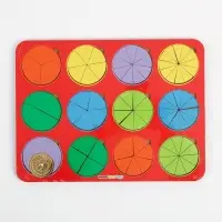 Рамка - вкладыш WoodLand Toys &laquo;Круги&raquo;, дроби, 12 шт., 1 уровень, МИКС