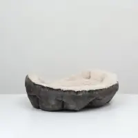 Лежанка-трансформер, 60&times;50&times;15 см, велюр, искусственный мех, цвет МИКС