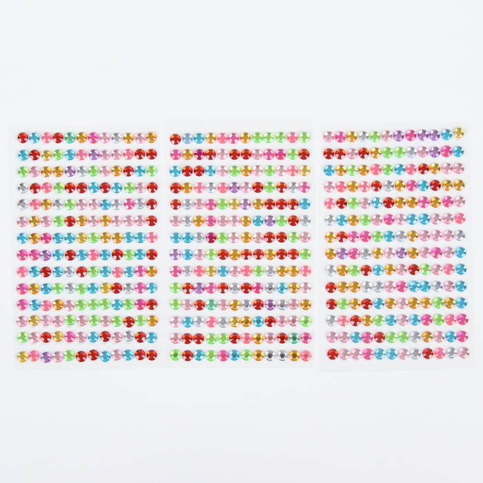 Набор для творчества «Волшебные стразы», 3 листа с клейким слоем Набор для творчества «Волшебные стразы», 3 листа с клейким слоем