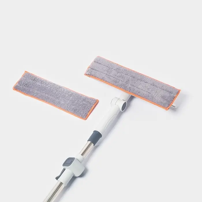 Оконная швабра с креплением на карманы 30&times;8 см, длина 103-145 см, 2 насадки, 45+180 поворот