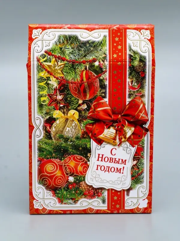 Коробка подарочная новогодняя «Яркий праздник» 22.5×34×10 см