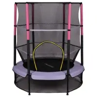 Батут ONLYTOP, d=140 см, высота сетки 125 см, сиреневый
