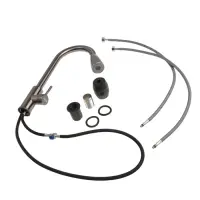 Смеситель для кухни ZEIN Z4961, нержавеющая сталь, с выдвижной лейкой, 2 режима, серый