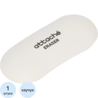 Ластик овальный Attache, 57x25x11, термопласт.каучук, белый