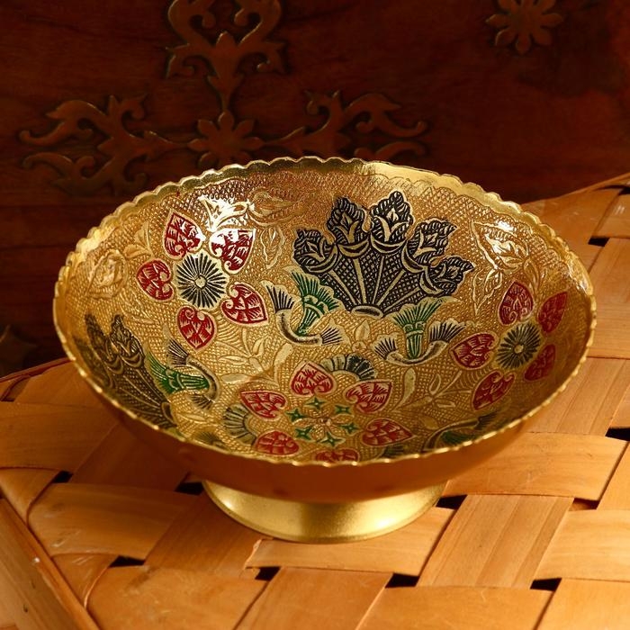 Конфетница Конфетница "Далия" латунь 15х15х6 см