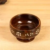 Чаша на ножке "В самое сердце" 13х13х8 см, дерево шишам