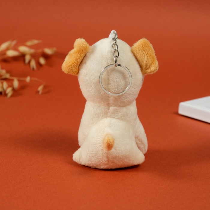 Брелок текстиль Брелок текстиль "Милый щенок" бежевый 5х6х10 см