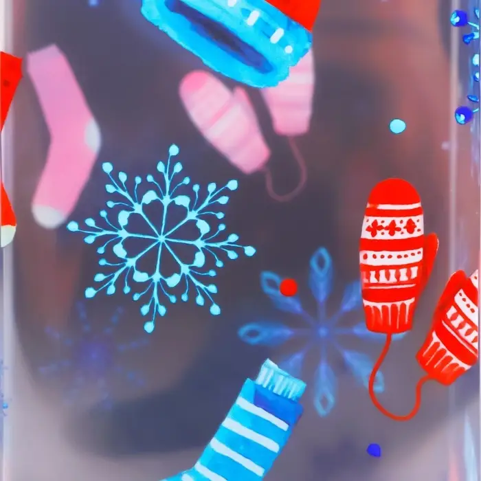 Коробка подарочная новогодняя складная ПВХ «С Праздником!» 6×6×10 см