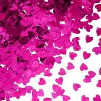 Конфетти «Сердце» фуксия, металлик, 1.5 см, 50 г