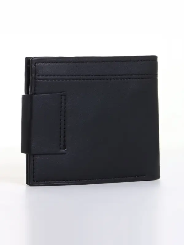 Портмоне мужское, отделение на молнии, на магните, чёрное